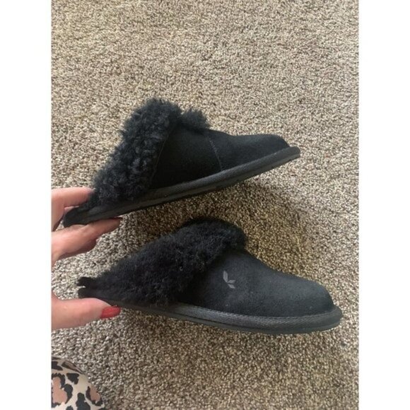 KOOLABURRA by UGG Milo Scuff Slipper 1015823 SIZE 5 Black Suede - Picture 3 of 7